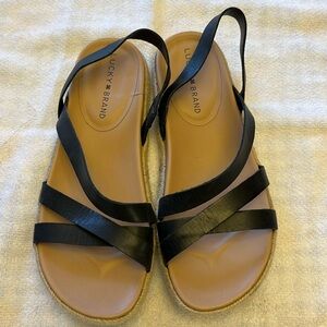 Lucky Brand Black Strappy Sandals